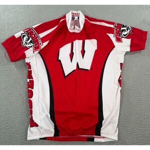 University of Wisconsin Cycling Jersey Men's Medium Red Adrenaline Promotions